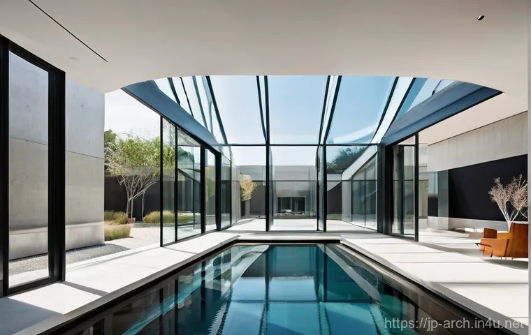 건축사와 예술적 건축물 설계 사례 - **Prompt:** A modern architectural masterpiece with a strikingly unconventional design, reminiscent ...