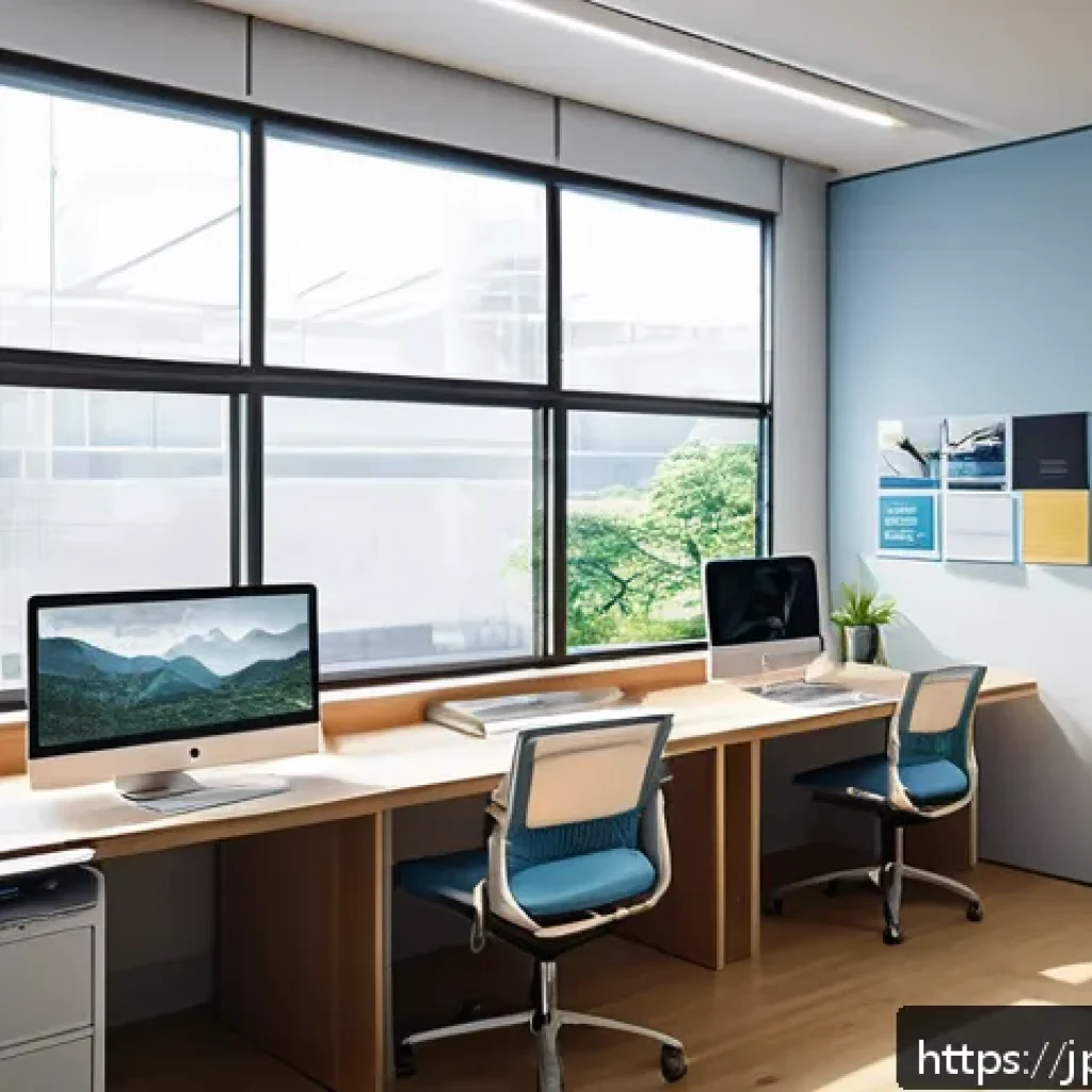 건축사로서의 경력 개발 계획 - A modern architect’s workspace featuring a sleek computer displaying detailed BIM (Building Informat...